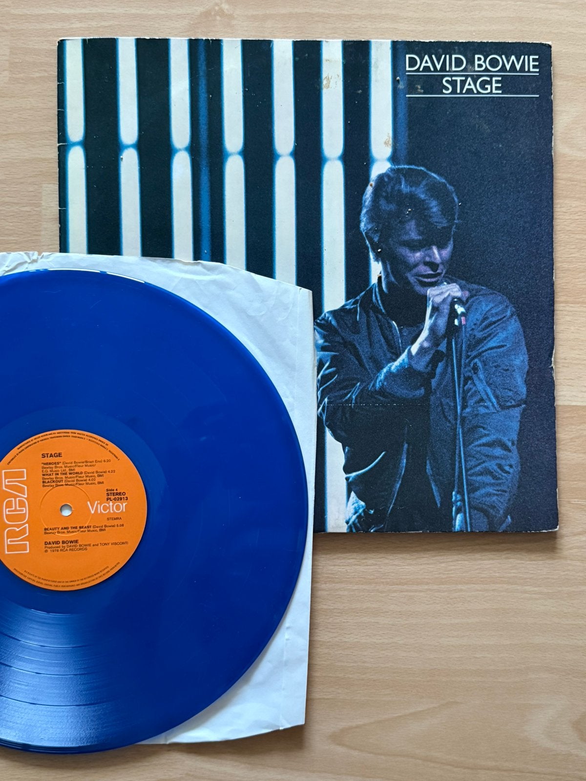 David Bowie – Stage dubbelalbum blauw, Gebruikt, Ophalen of Verzenden, 1970 - 1979, Poprock