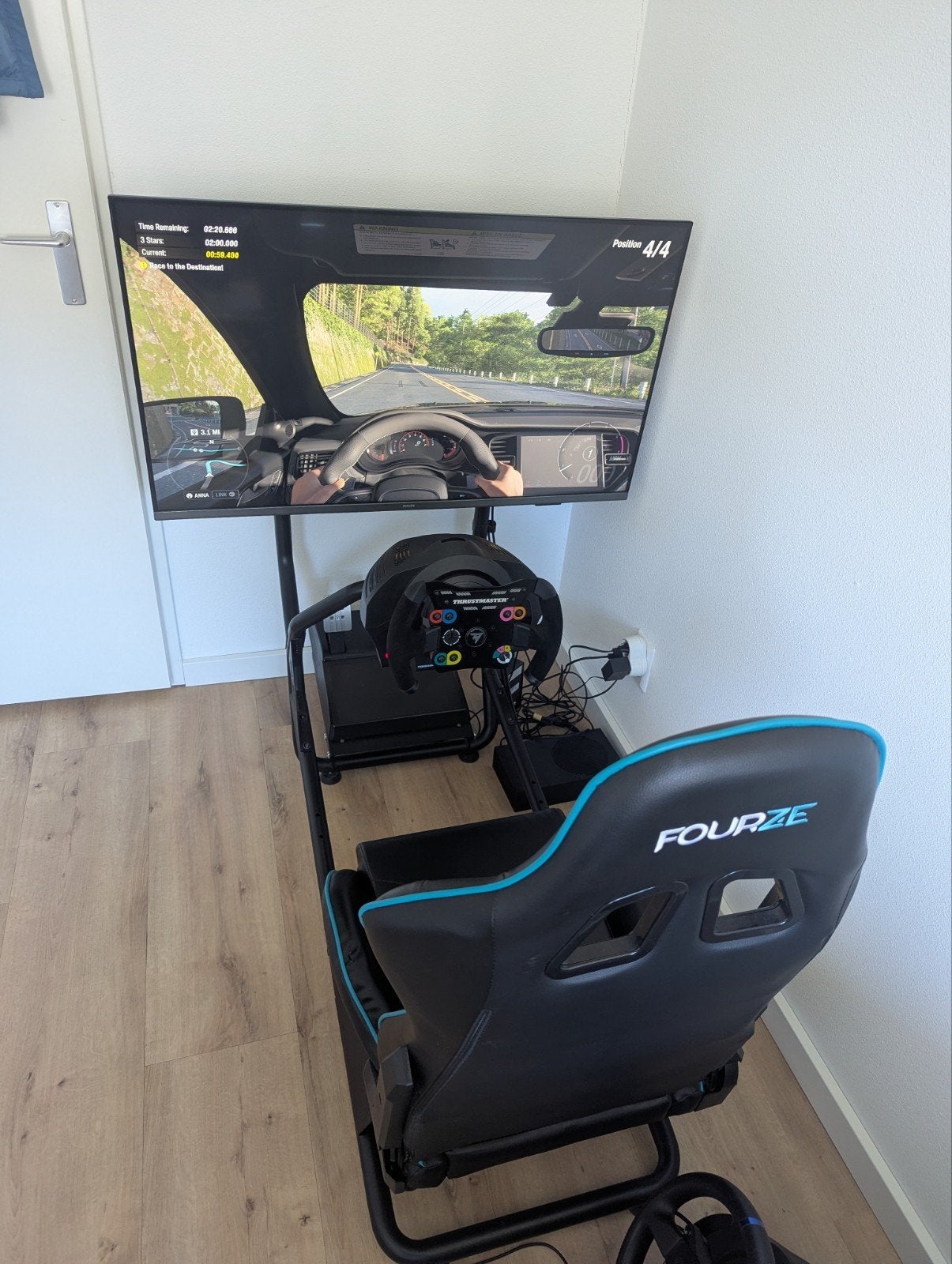 Thrustmaster TX F1 Racing Setup met Fourze Stoel en 4K TV, Ophalen, Zo goed als nieuw
