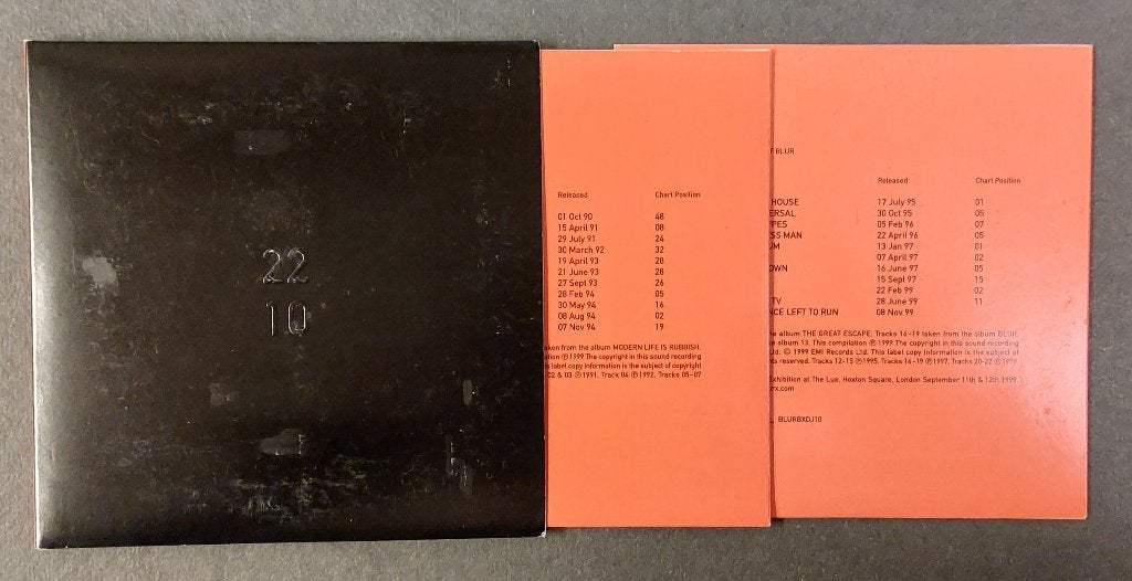 BLUR promo 2CD 22/10 22 Singles From 10 Years Of Blur, Verzenden, Gebruikt, Pop, Eerste persing