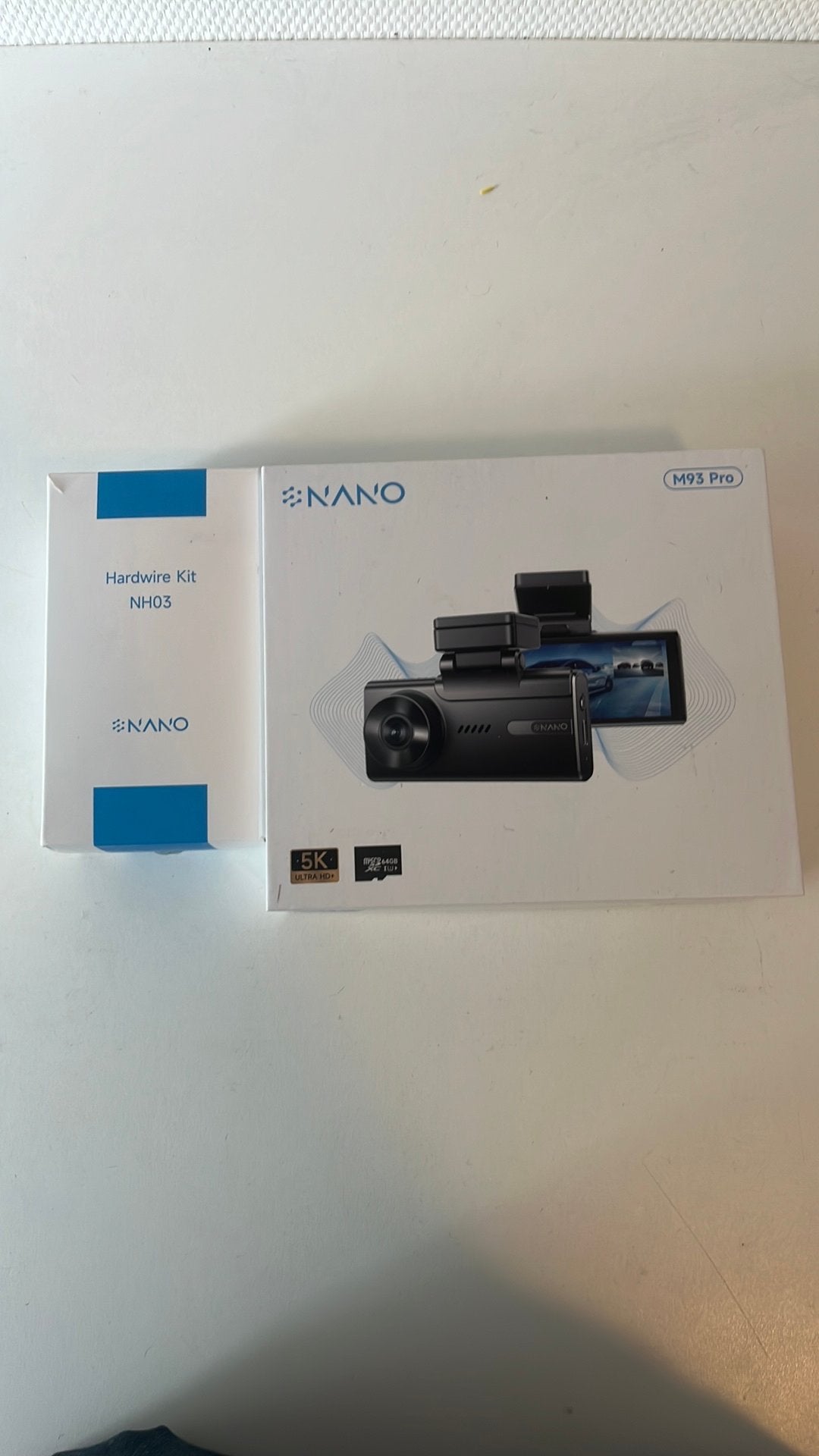 Nieuw in verpakking: NANO Dashcam M93Pro + alle toebehoren, Auto diversen, Dashcams, Ophalen of Verzenden, Nieuw