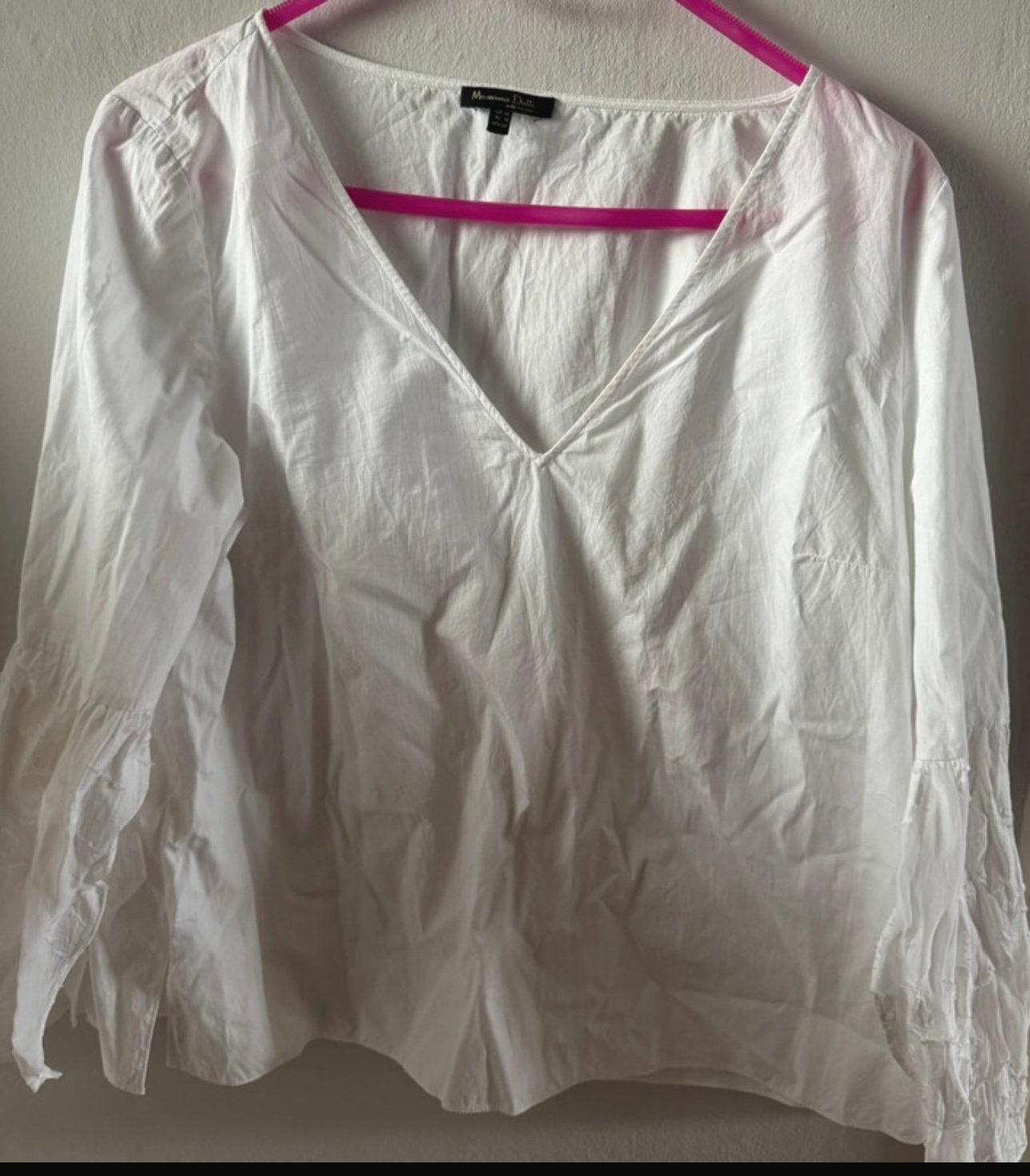Blouse Massimo Dutti, Ophalen of Verzenden, Zo goed als nieuw, Maat 42/44 (L), Wit
