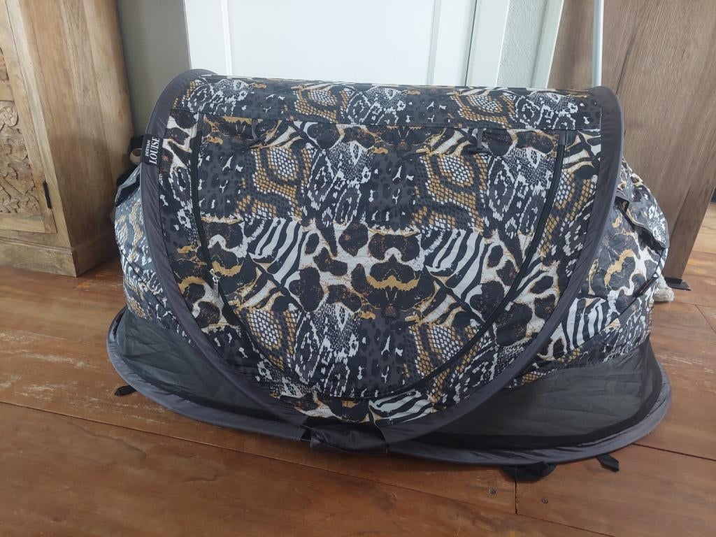 Deryan peuter luxe campingbedje / pop up tent met slaapzak, Ophalen of Verzenden, Reisbedje