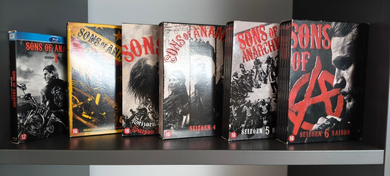 Sons of Anarchy Seizoen 1 t/m 6 (Seizoen 1 Blu-ray), Cd's en Dvd's, Dvd's | Tv en Series, Vanaf 12 jaar, Ophalen of Verzenden