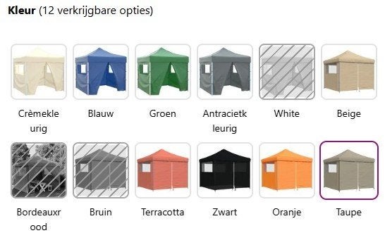 Vouwtent Paviljoen Partytent div. kleuren 3x3 GRATIS BEZORGD, Verzenden, Partytent, Minder dan 4 meter, Nieuw