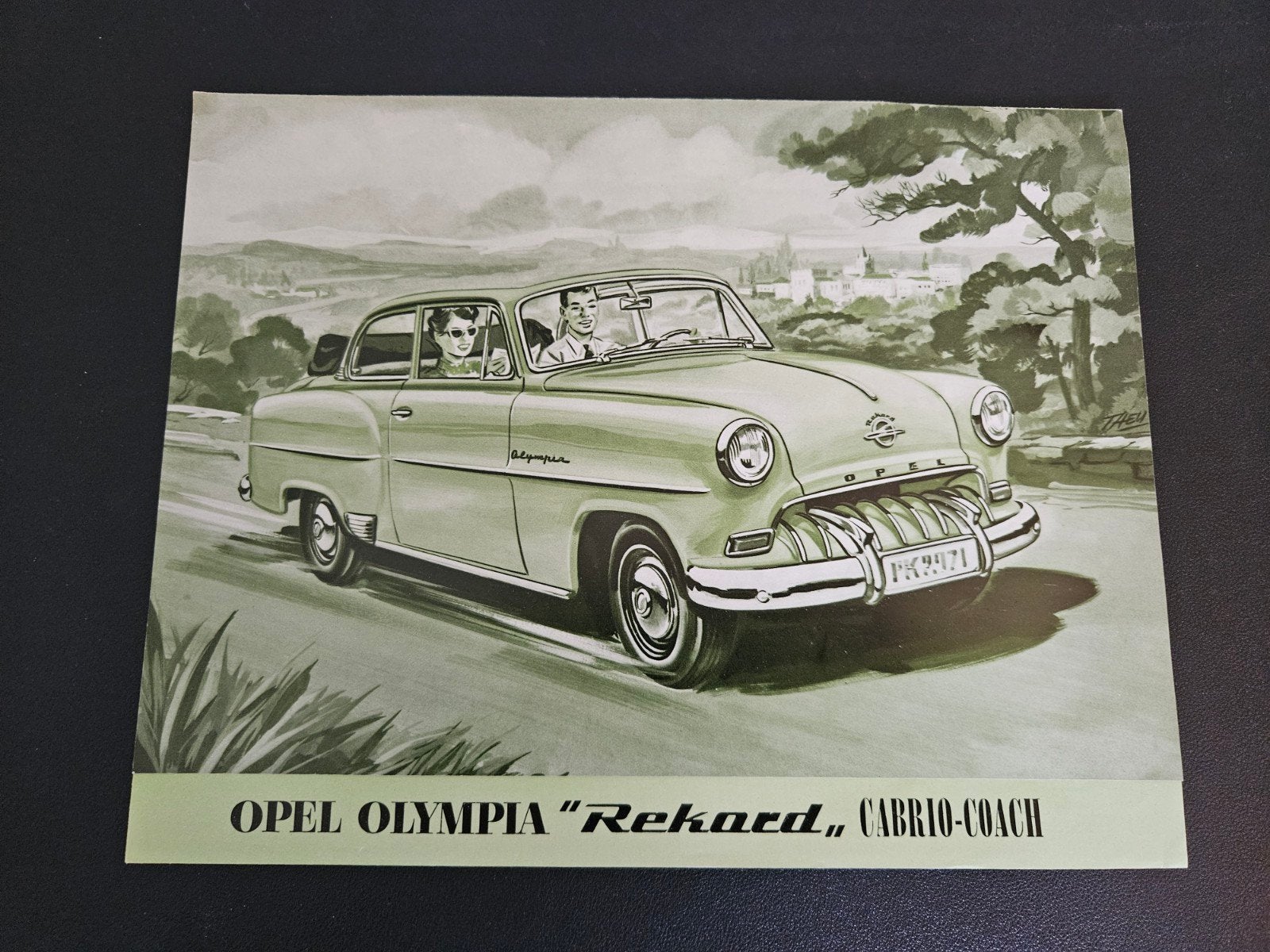 Brochure Opel Olympia "Rekord" Cabrio-Coach 1954, Ophalen of Verzenden, Zo goed als nieuw, Opel