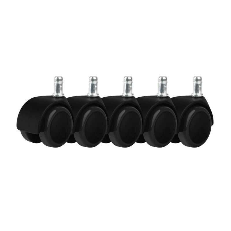 Universele tabouret zadelkruk wielen 11 mm - Set 5 stuks, Ophalen of Verzenden, Ergonomisch, Nieuw, Zwart