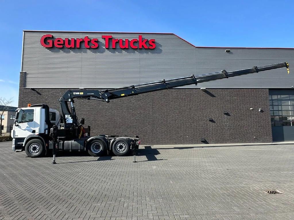 DAF CF 85 410 6X2 + HIAB 422EP-5 HIPRO TREKKER/SATTELZUG/TRA, Automaat, Euro 5, Wit, Origineel Nederlands