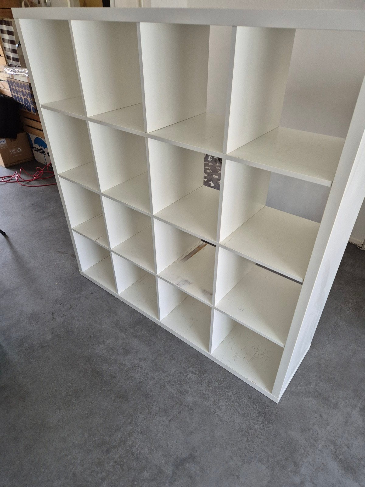 IKEA Kallax kast met 16 vakken - 147x147x39 cm, Met plank(en), Gebruikt, 100 tot 150 cm, 100 tot 150 cm