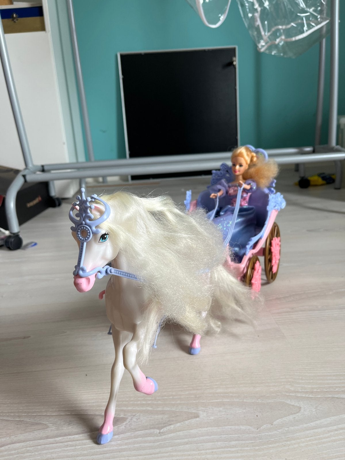 Barbie met koets en paard, Ophalen, Gebruikt, Barbie