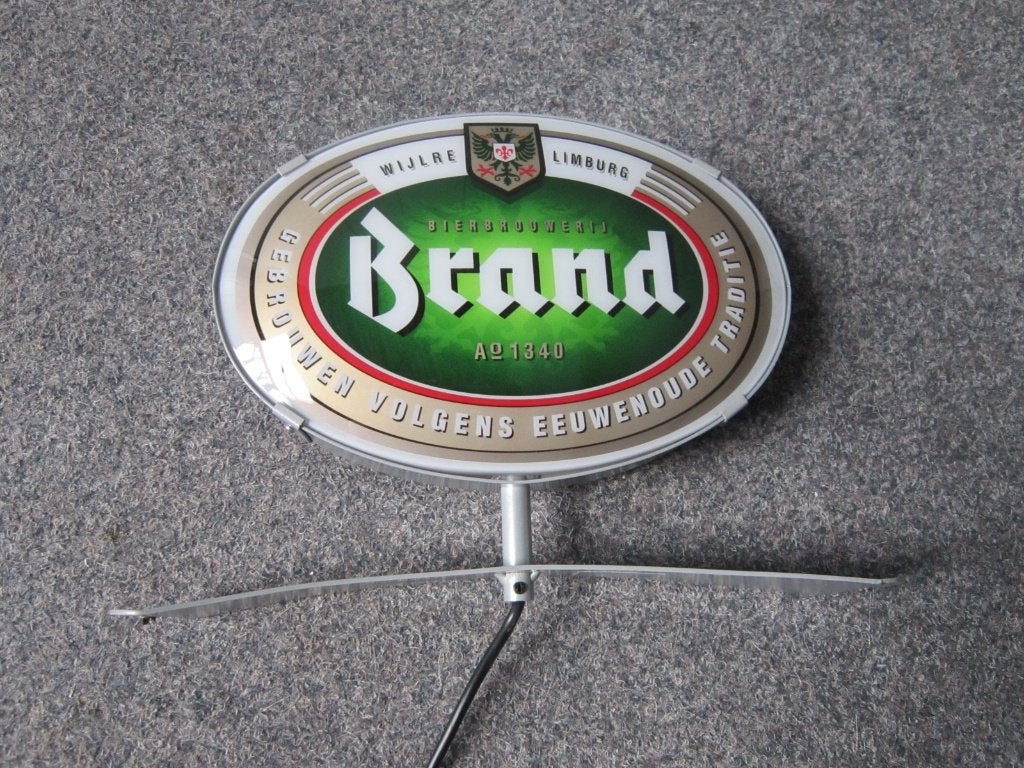 BRAND BIER LAMP LICHTRECLAME, Verzamelen, Biermerken, Ophalen, Zo goed als nieuw, Overige typen, Brand