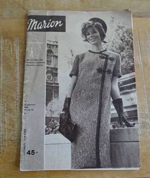 Marion zelfmaakmode nr. 212 februari 1966 vintage retro mode, Verzenden, Zo goed als nieuw, Vrouw, Marion