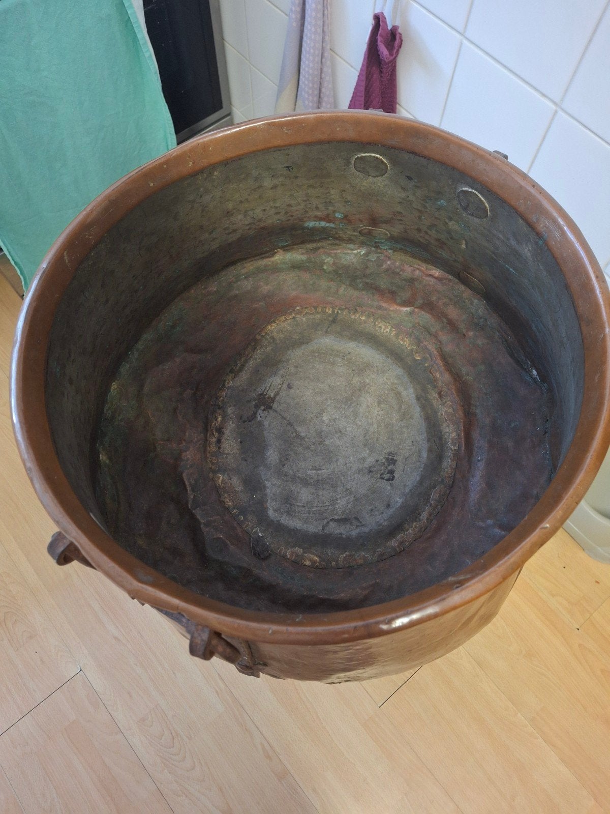 Antieke Koperen Pot - 40x24cm, Ophalen of Verzenden