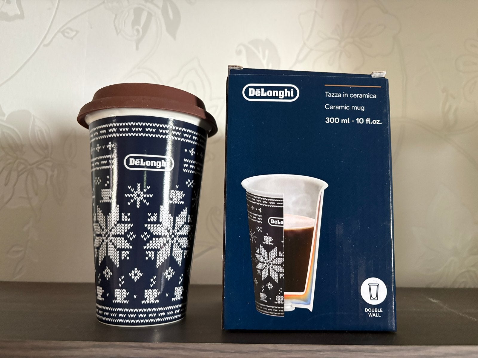 De'Longhi espresso glazen en Keramische Mok Set - Nieuw, Overige typen, Nieuw, Ophalen of Verzenden, Steen/keramiek