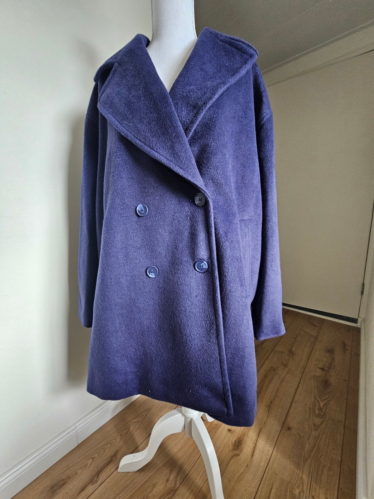 Monkl blauwe winterjas XXL, Kleding | Dames, Grote Maten, Monkl, Paars, Ophalen of Verzenden, Jas of Mantel