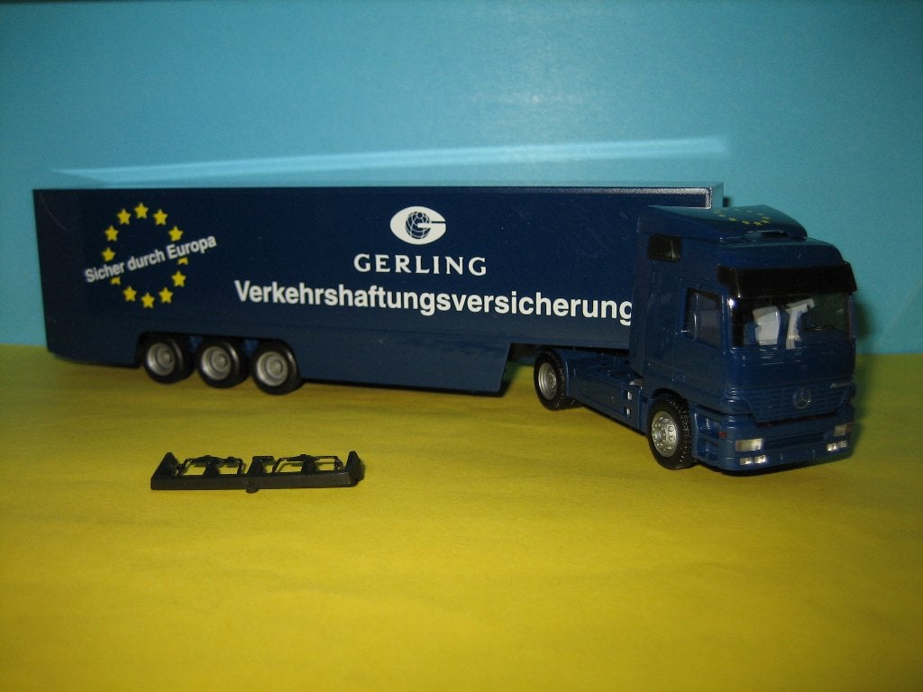Gerling  MERCEDES met oplegger  Herpa, Ophalen of Verzenden, Nieuw, Bus of Vrachtwagen, Herpa