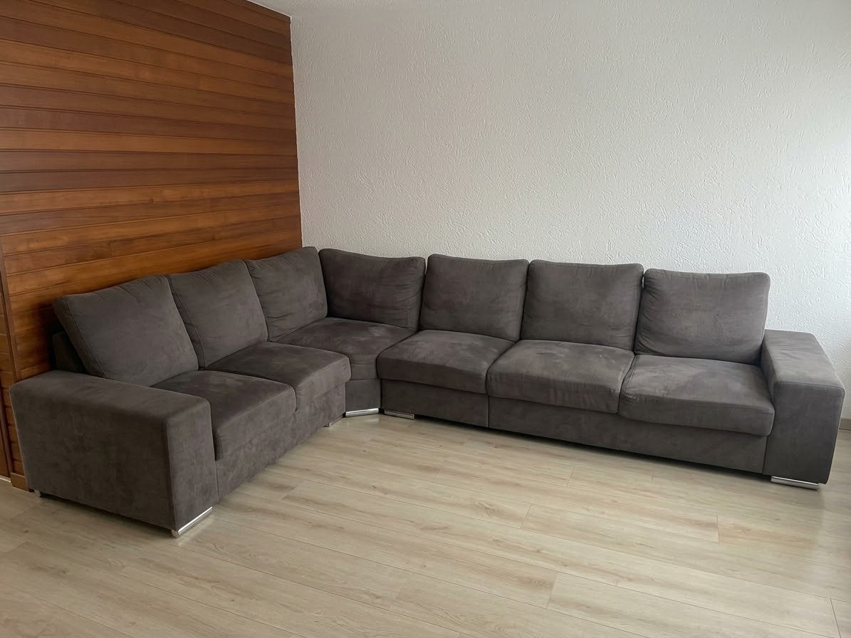 Comfortabele Hoekbank - Grijs, Ophalen, Hoekbank, 300 cm of meer, Zo goed als nieuw