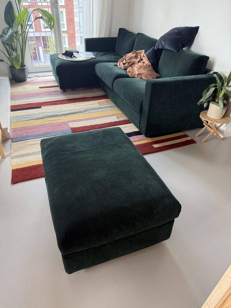 VIMLE Voetenbank met bergruimte / Footstool with storage, Huis en Inrichting, Ophalen, Kunststof, 50 tot 75 cm, Zo goed als nieuw