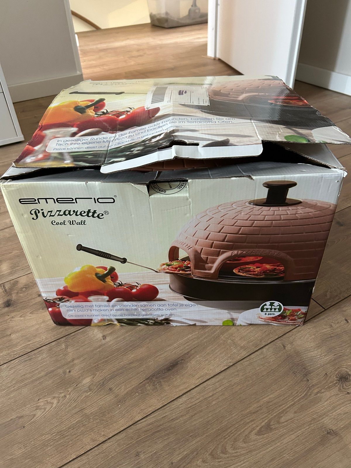 Emerio Pizzarette voor 6 personen - in doos, Ophalen, Zo goed als nieuw, Overige merken, Pizzaoven