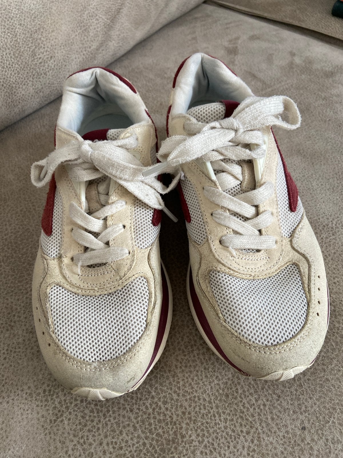 Hi-Tec Shadow Sneakers - Beige/Bordeaux maat 37, Ophalen of Verzenden, Gedragen, Beige, Sneakers of Gympen