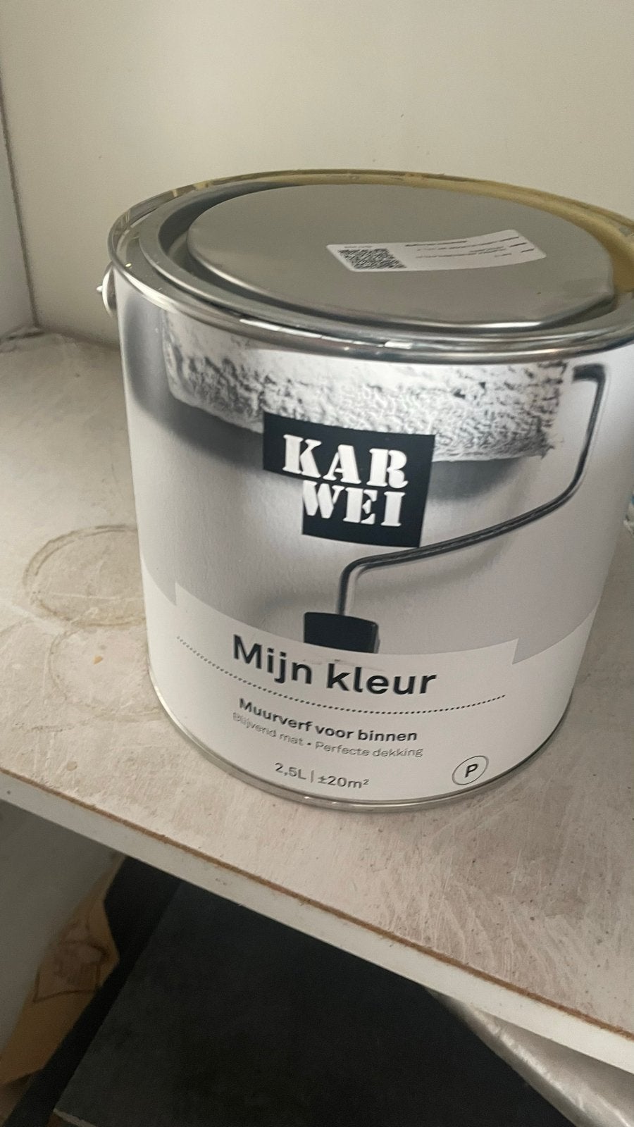 KARWEI Muurverf Mat 2.5L - Halfvol, Ophalen, Gebruikt, Overige kleuren, Verf