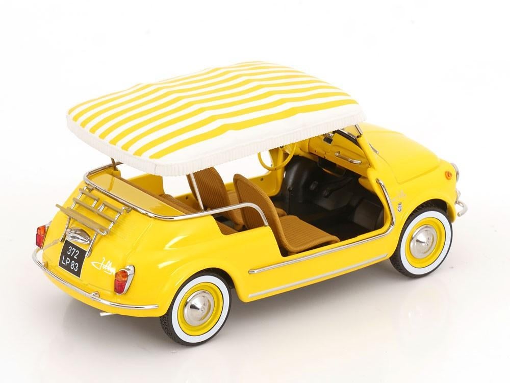 JSN Norev 1:18 Fiat 500 Jolly 1965 Yellow, Hobby en Vrije tijd, Modelauto's | 1:18, -, Nieuw, Norev, Ophalen of Verzenden