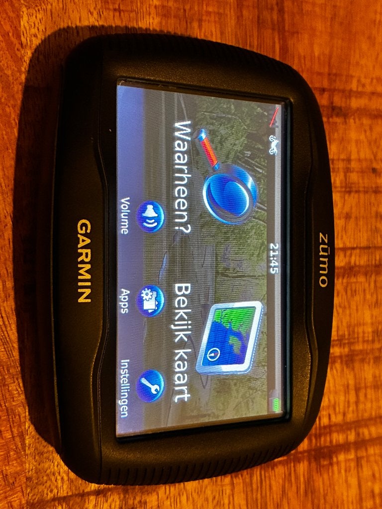 Garmin Zumo met motorkaart v5 onroute, Ophalen, Gebruikt