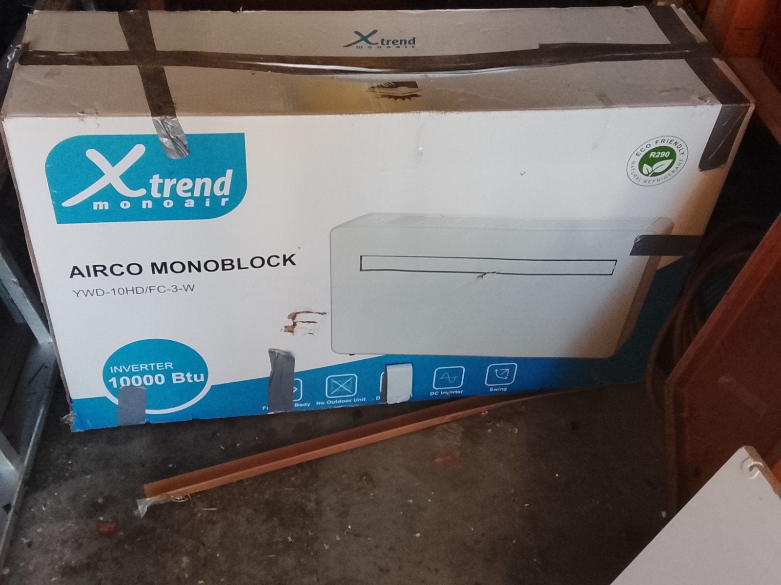 Nieuwe Xtrend Monoair Airco Monoblock 10.000 BTU, Witgoed en Apparatuur, Airco's, Nieuw, Wandairco, Minder dan 60 m³, 3 snelheden of meer