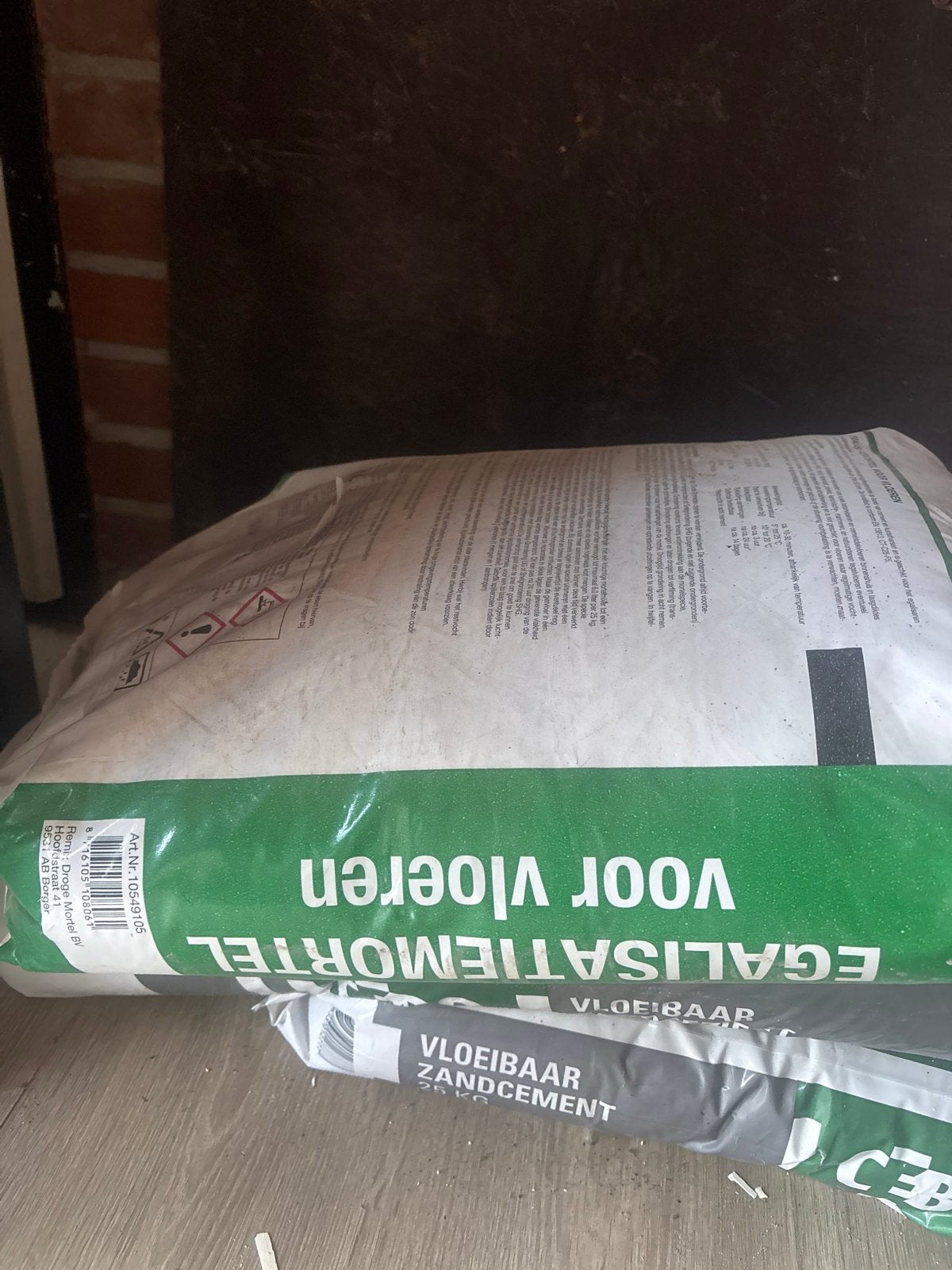 Egalisatiemortel voor vloeren - Vloeibaar zandcement, Ophalen, Overige typen, Nieuw, Minder dan 20 cm