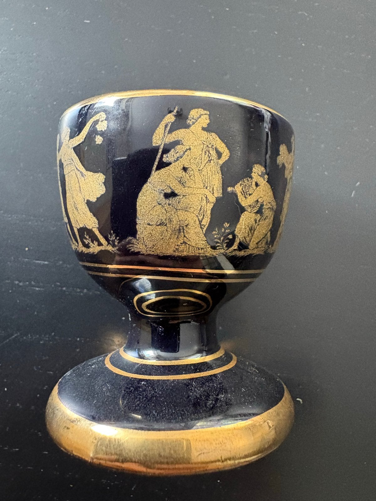 Neofitou Keramik Eierdop 24K Goud - Handgemaakt Grieks, Antiek en Kunst, Ophalen of Verzenden