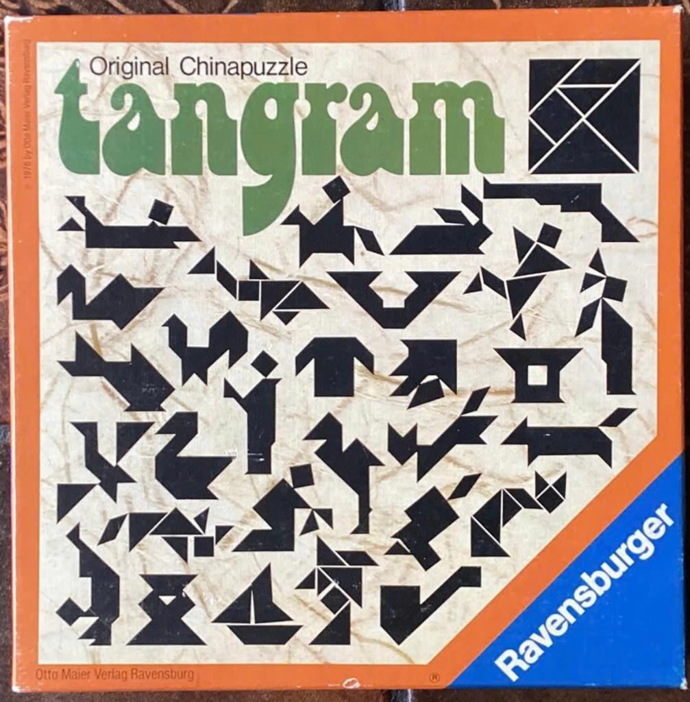 Vintage Tangram spel 1976, Ophalen of Verzenden, Minder dan 500 stukjes, Zo goed als nieuw, Overige typen