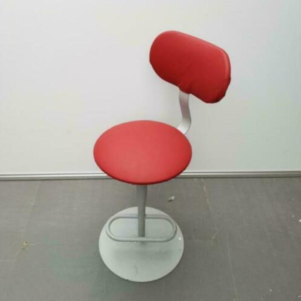 2x Alias design hoge krukken / barkrukken rood kunstleer, Ophalen, Draaibaar, 60 tot 90 cm, Gebruikt