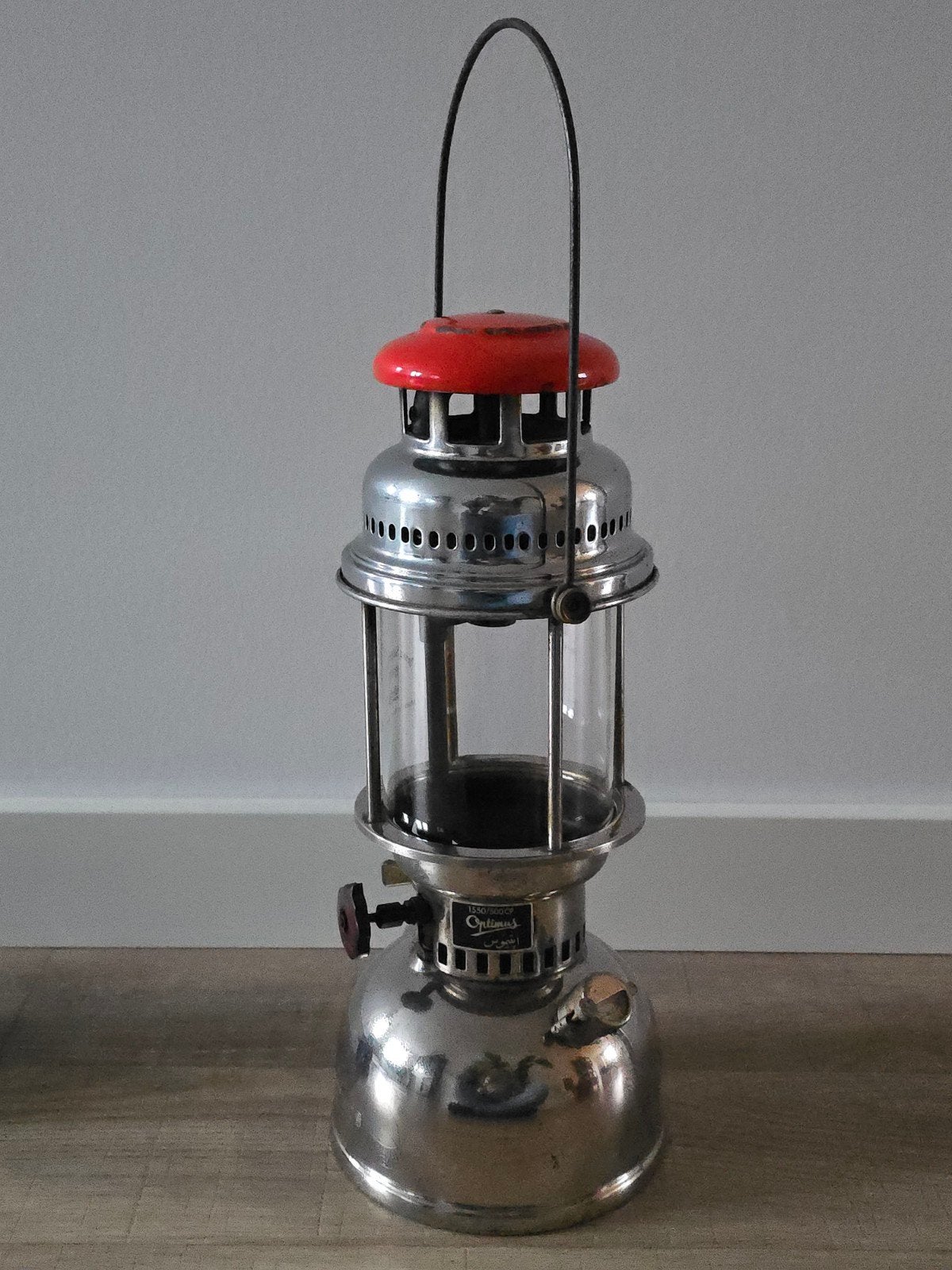 Vintage antieke Optimus 1550 petroleum-druklantaarn €89, Ophalen of Verzenden