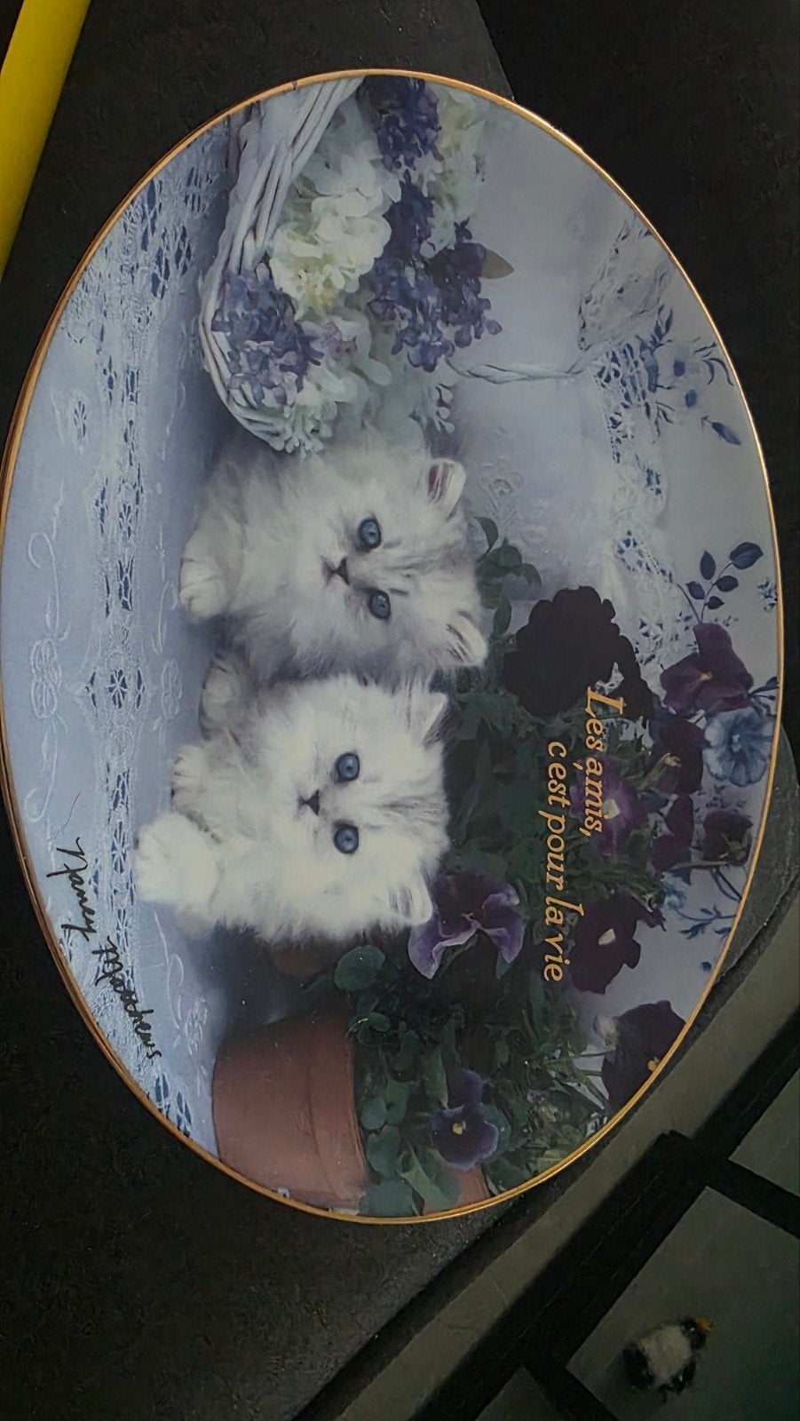 Decoratieve wandplaat met kittens - Franklin Mint, Antiek en Kunst, Ophalen of Verzenden