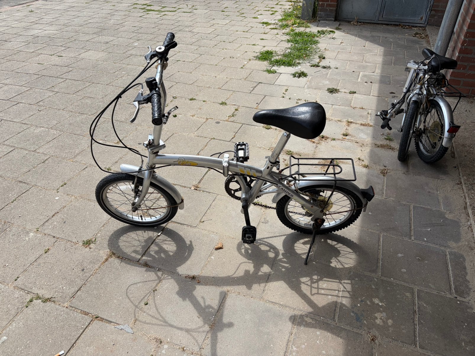 Opvouwbare fiets - Ideaal voor op de camping, 20 inch of meer, Gebruikt, Velgrem, Versnellingen