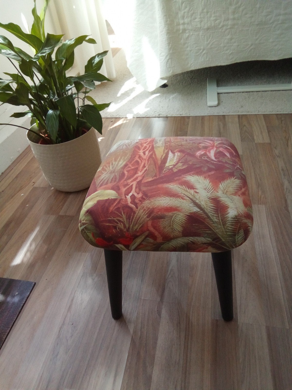Krukje met exotische stoffen print, Ophalen, Minder dan 50 cm, Rond, Minder dan 50 cm