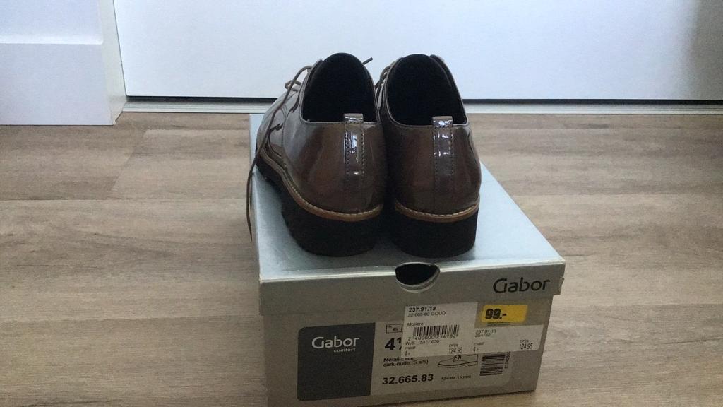 Gabor lak veterschoenen, maat 37, wijdte G, Kleding | Dames, Schoenen, Bruin, Overige typen, Ophalen of Verzenden, Zo goed als nieuw