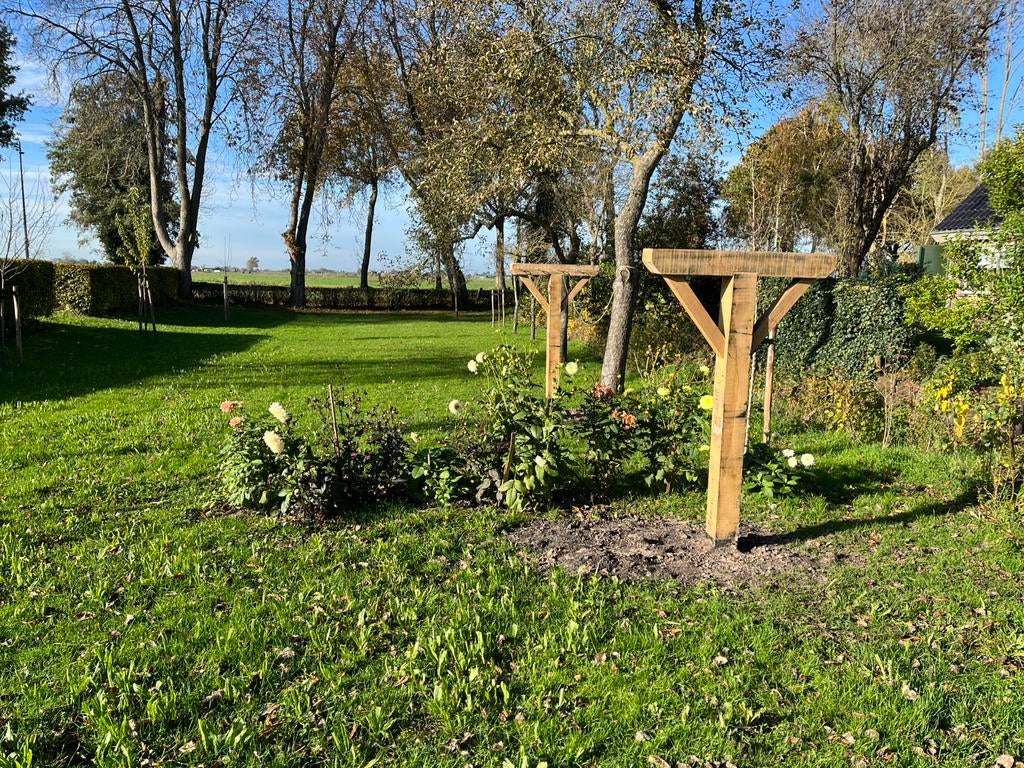 Waslijnpalen douglas hout natuurlijk drogen nostalgisch, Ophalen of Verzenden, Nieuw, Balken