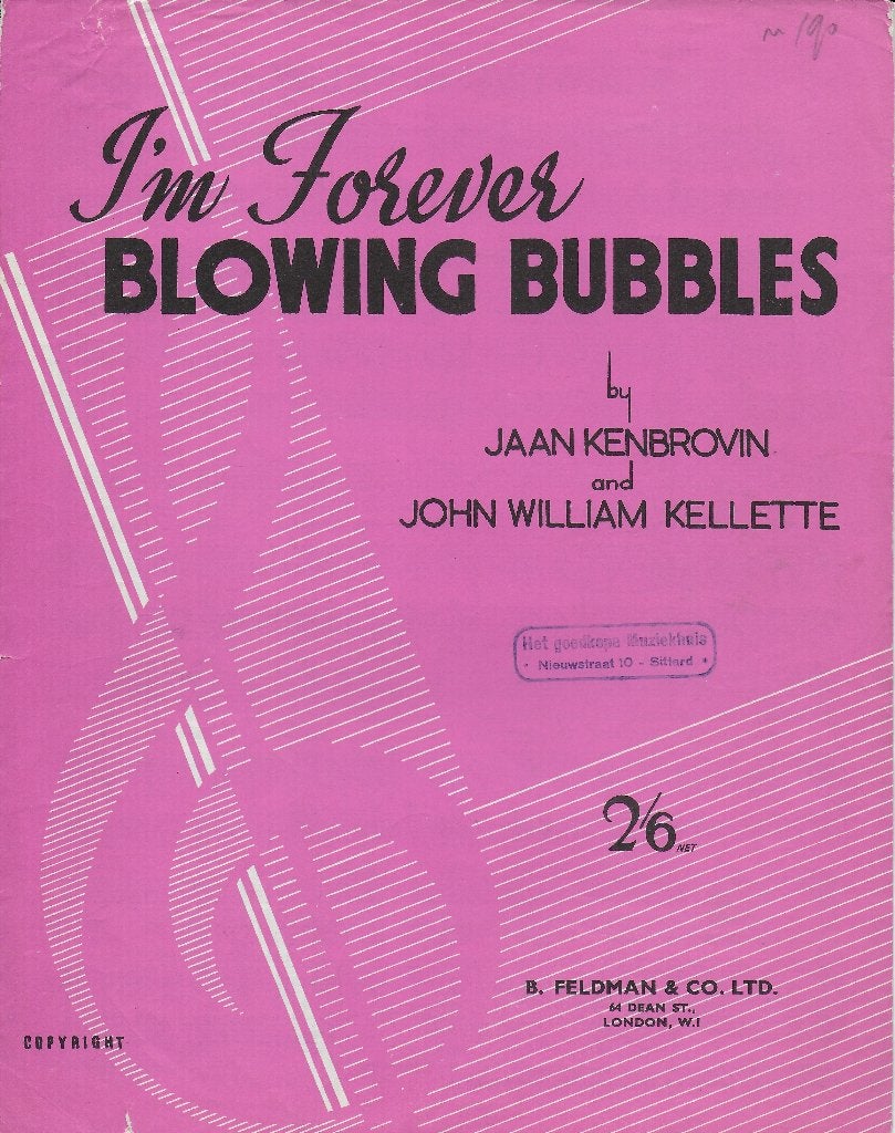 Bo1032 bladmuziek I'm forever blowing bubbles, Ophalen of Verzenden, Gebruikt, Artiest of Componist, Klassiek