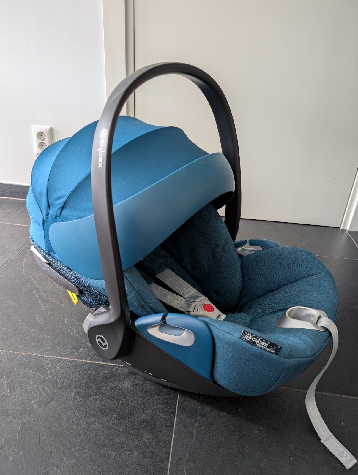 Cybex Cloud Z i-size plus - mountain blue, Autogordel of Isofix, Gebruikt, Slaapstand, Ophalen