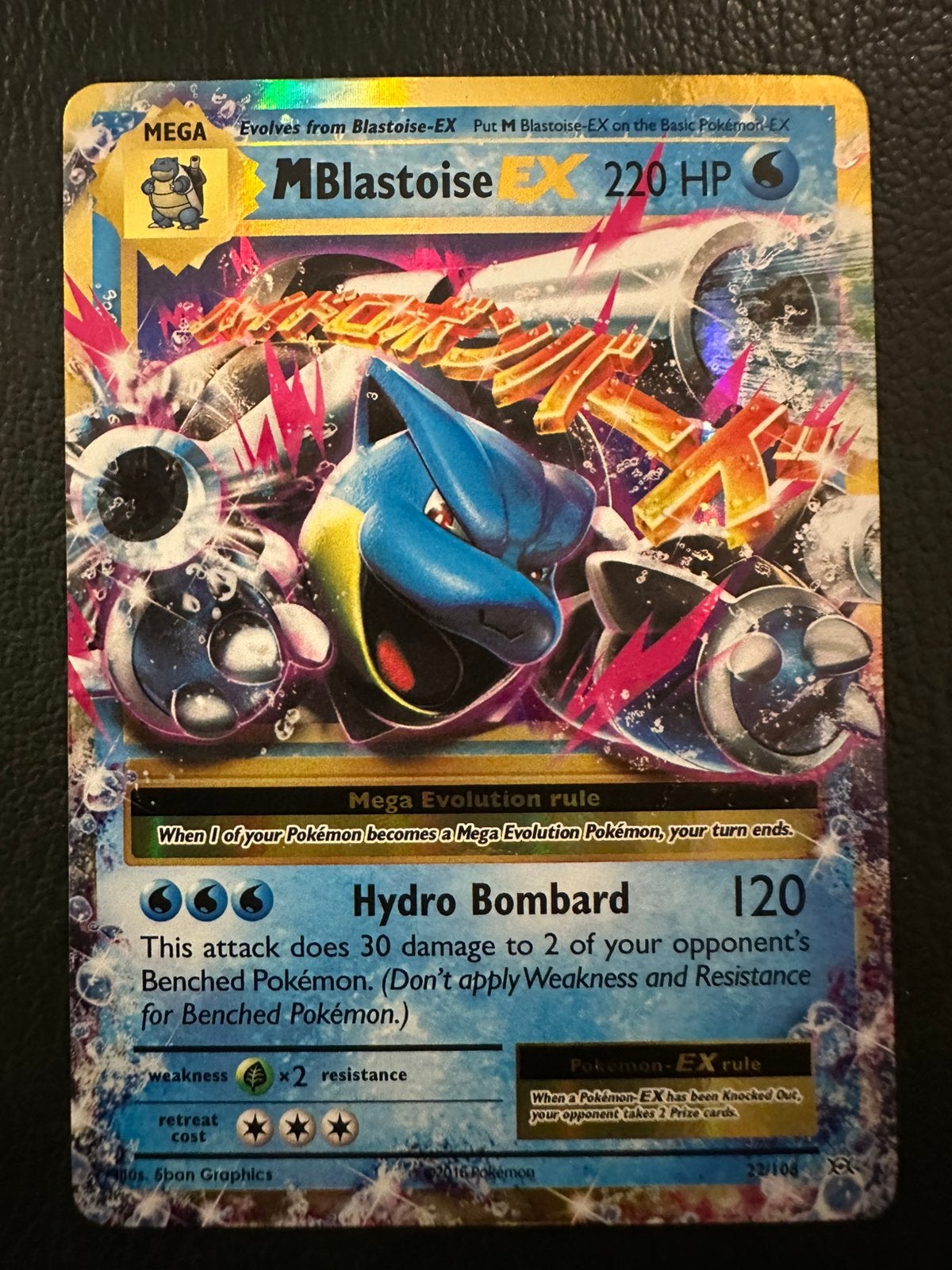 Pokemon evolutions M blastoise ex 22/108, Ophalen of Verzenden, Zo goed als nieuw