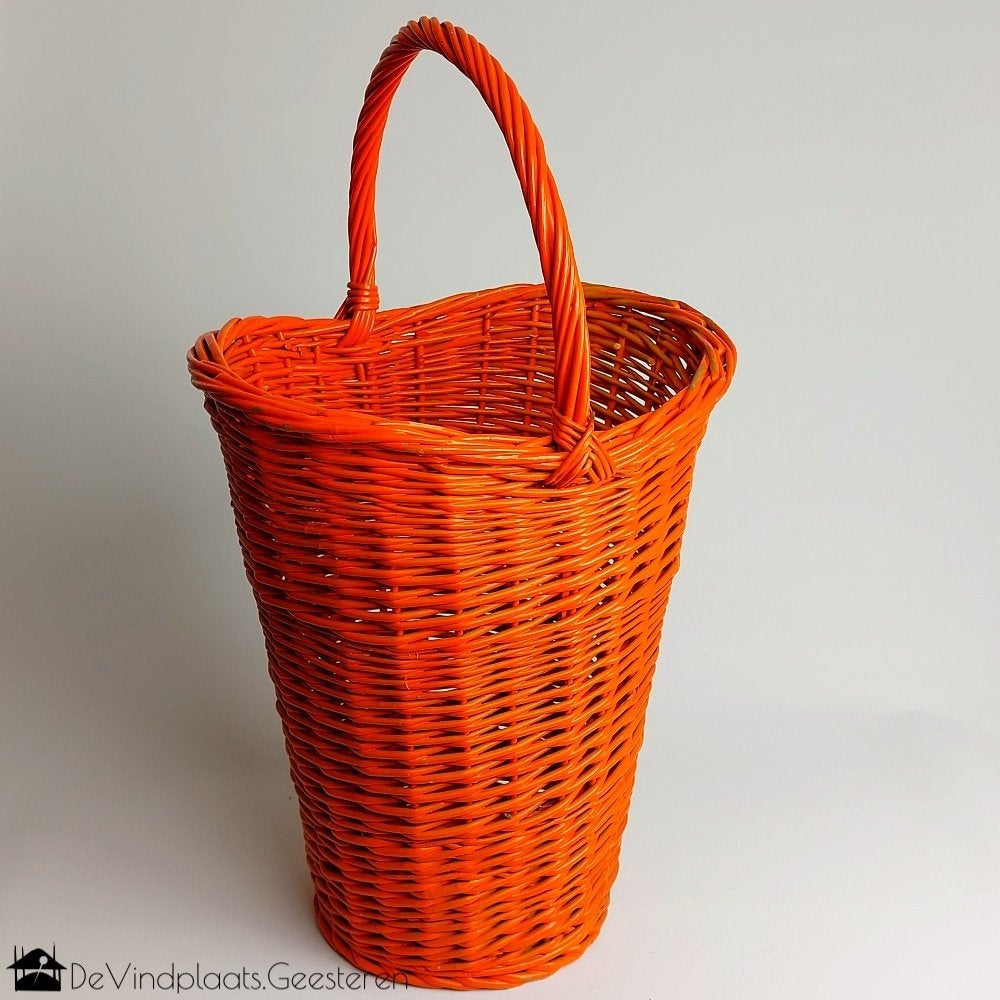 Gave oranje vintage paraplumand, Ophalen of Verzenden