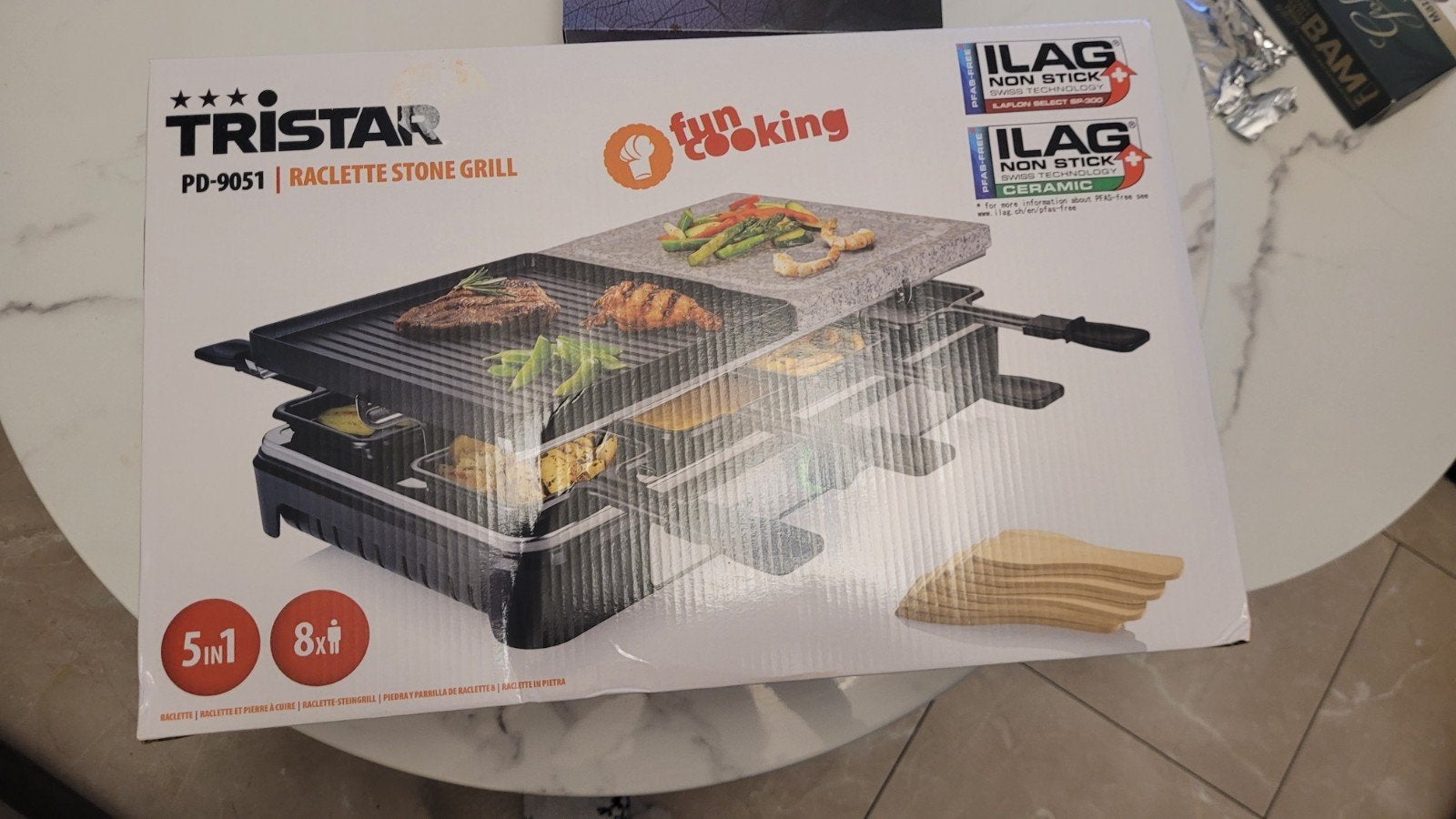 Tristar PD-9051 Raclette Stone Grill 5-in-1, Ophalen of Verzenden, Nieuw