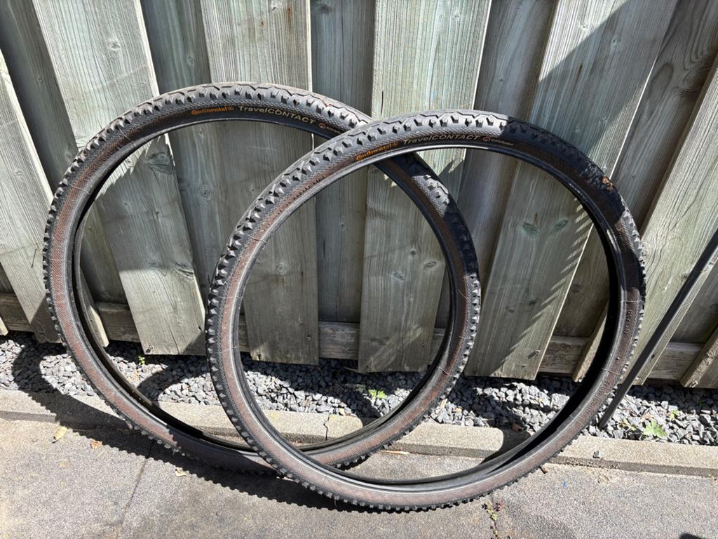 Continental TravelContact slicks/ fietsbanden (26 x 1.75), Fietsen en Brommers, Ophalen, Gebruikt, Band, Rubber