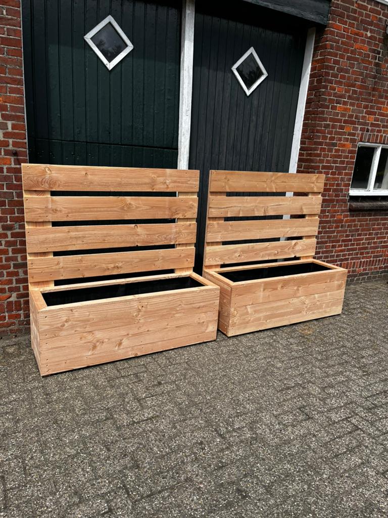 Plantenbak met windscherm/klimrek, Tuin en Terras, Ophalen, Nieuw, 60 cm of meer, Rechthoekig