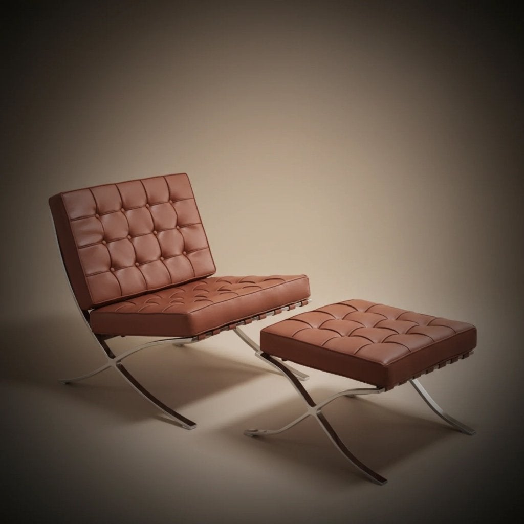 Barcelona Chair plus Hocker