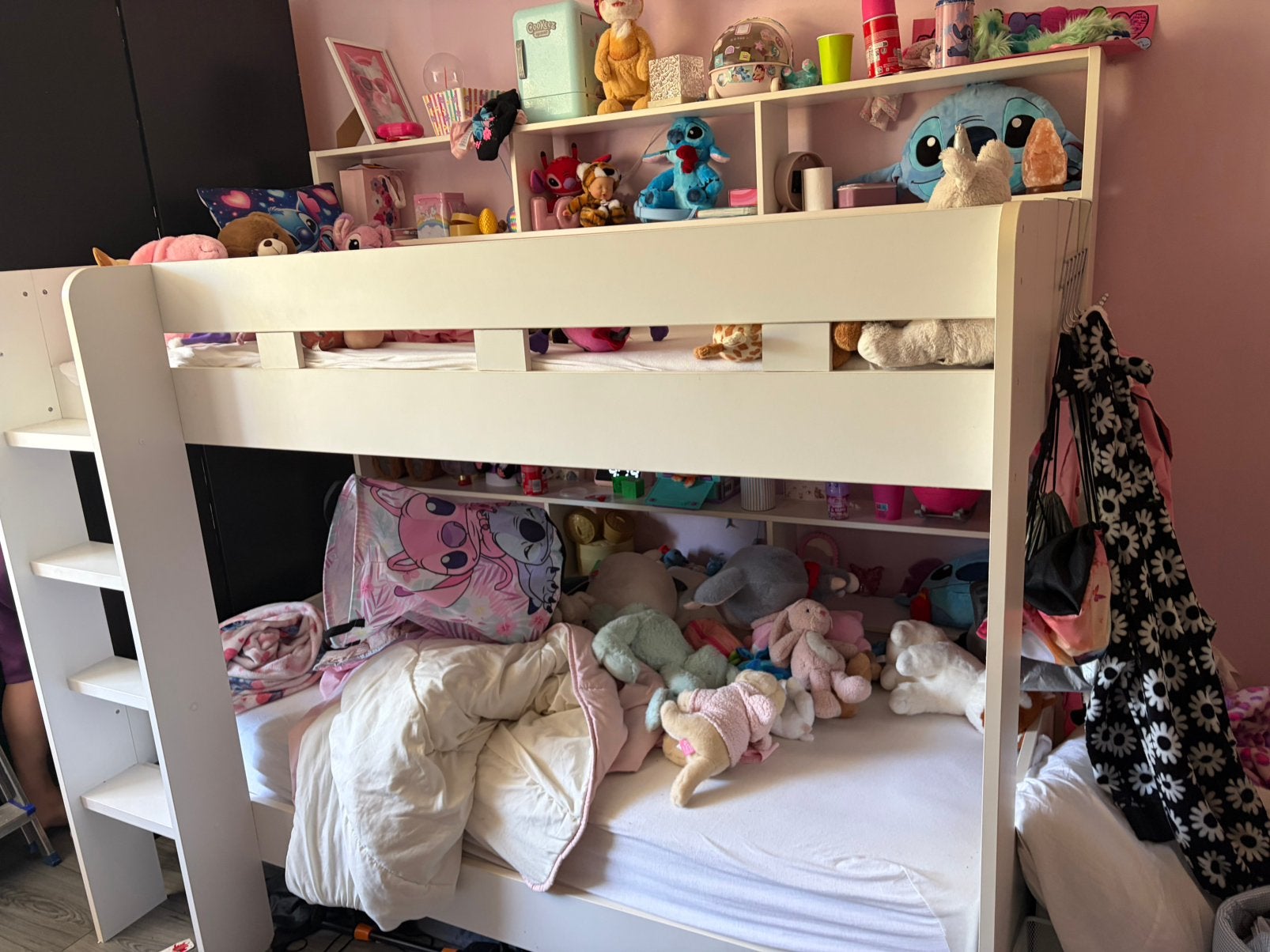 Stapelbed met vakken, Kinderen en Baby's, Kinderkamer | Stapelbedden en Hoogslapers, Ophalen, Zo goed als nieuw, Stapelbed