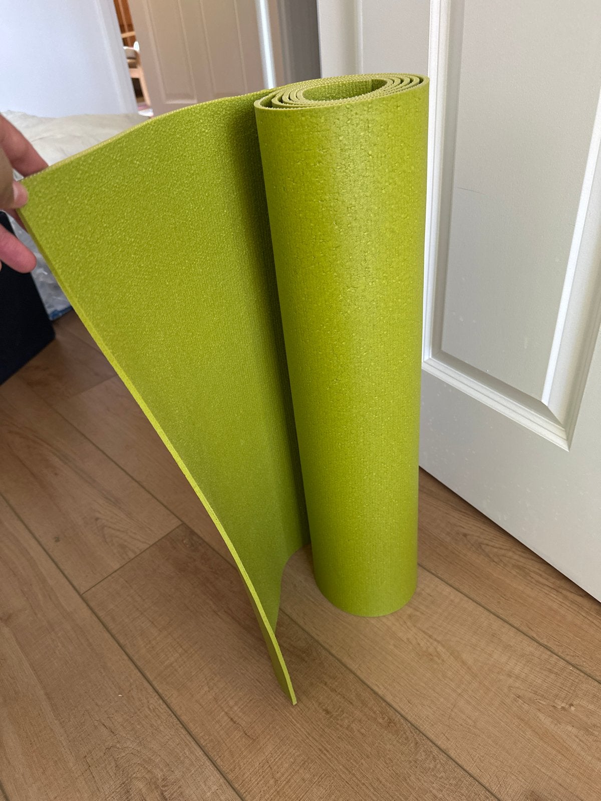 Groene lange yogamat, Ophalen, Gebruikt, Yogamat