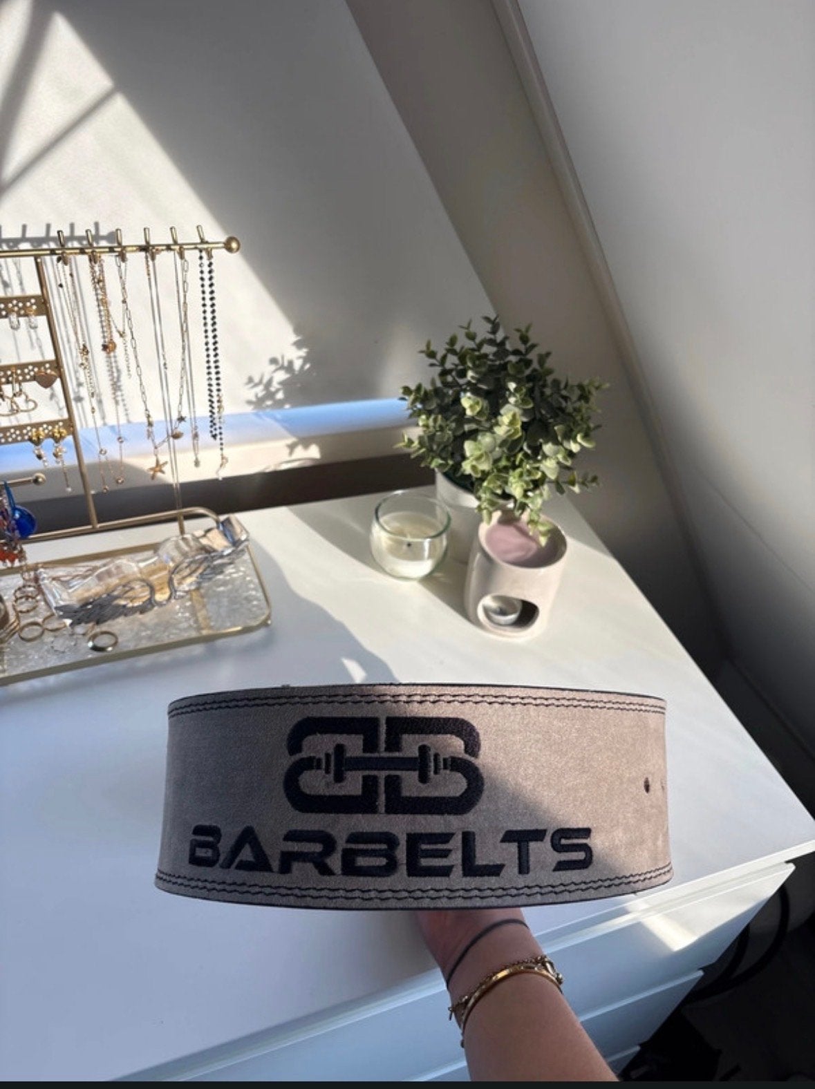 Barbelts Lever Belt 10mm – Grijs – Zo goed als nieuw, Sport en Fitness, Ophalen of Verzenden, Zo goed als nieuw, Rug, Halterriem