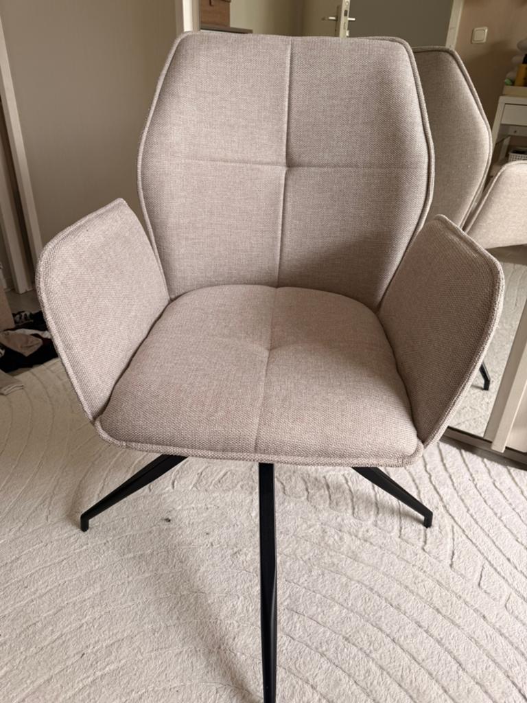 Eetkamerstoel, draaibaar beige, Ophalen, Zo goed als nieuw, Overige kleuren, Eén