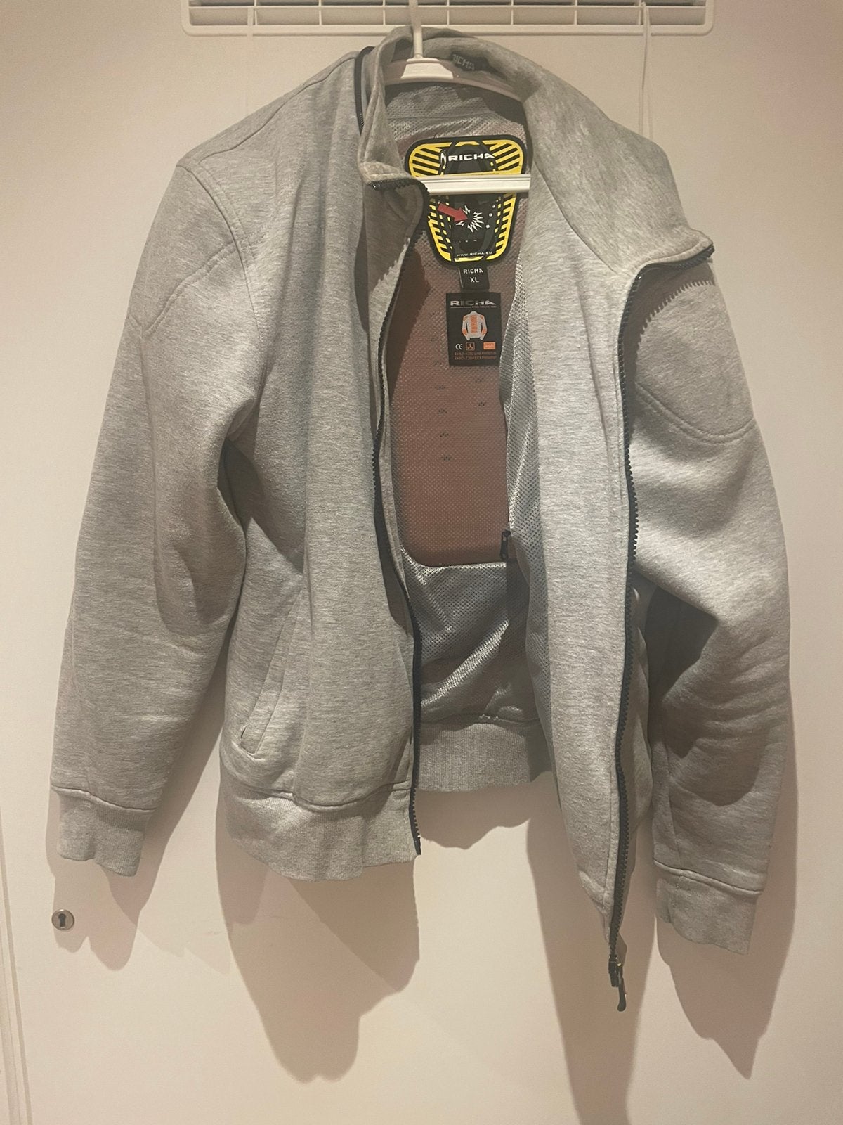 Richa Motorvest Grijs Maat XL met Bescherming, Motoren, Ophalen of Verzenden, Tweedehands, Heren, Jas | textiel